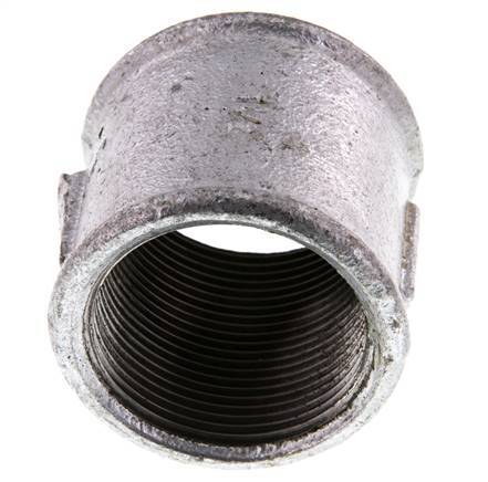 Rp 1 1/2'' Verzinktes Gusseisen Runde Muffe 25 Bar