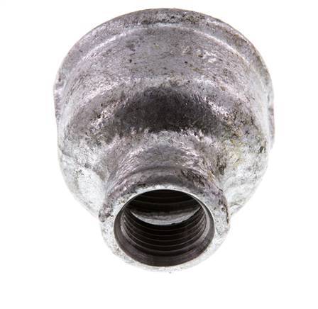 Rp 1 1/4'' x Rp 1/2'' Zinc plated Cast iron Round Socket 25 Bar [2 Pieces]