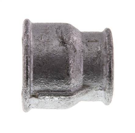 Rp 1 1/4'' x Rp 1'' Zinc plated Cast iron Round Socket 25 Bar [2 Pieces]
