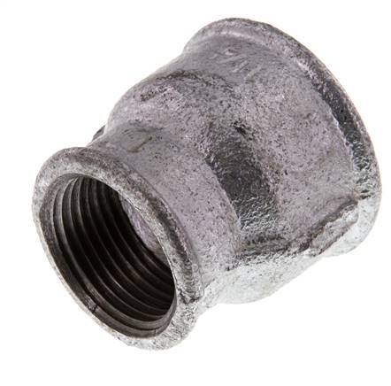 Rp 1 1/4'' x Rp 1'' Zinc plated Cast iron Round Socket 25 Bar [2 Pieces]