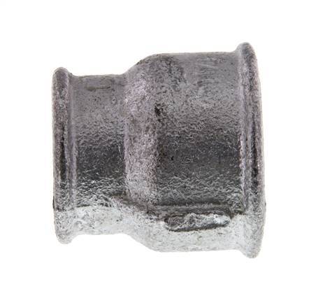 Rp 1 1/4'' x Rp 1'' Zinc plated Cast iron Round Socket 25 Bar [2 Pieces]