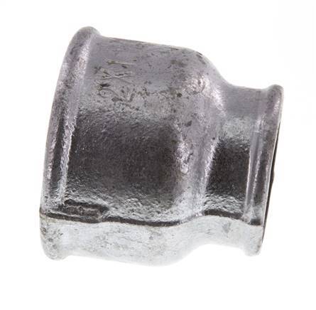 Rp 2'' x Rp 1 1/4'' Verzinktes Gusseisen Runde Muffe 25 Stange