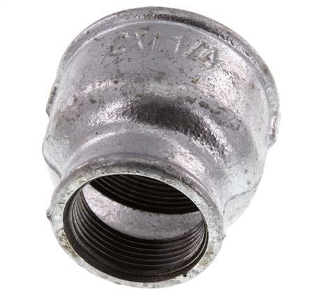 Rp 2'' x Rp 1 1/4'' Verzinktes Gusseisen Runde Muffe 25 Stange