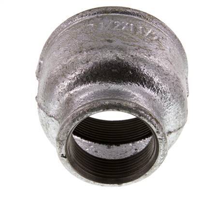 Rp 2 1/2'' x Rp 1 1/2'' Verzinktes Gusseisen Runde Muffe 25 Stange