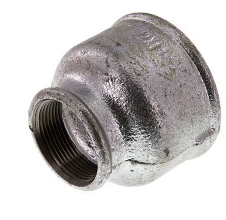 Rp 2 1/2'' x Rp 1 1/2'' Verzinktes Gusseisen Runde Muffe 25 Stange