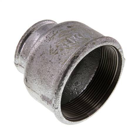 Rp 2 1/2'' x Rp 1 1/2'' Verzinktes Gusseisen Runde Muffe 25 Stange