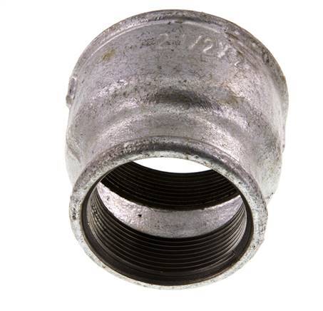 Rp 2 1/2'' x Rp 2'' Verzinktes Gusseisen Runde Muffe 25 Stange