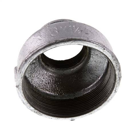 Rp 3'' x Rp 1 1/2'' Verzinktes Gusseisen Runde Muffe 25 Stange