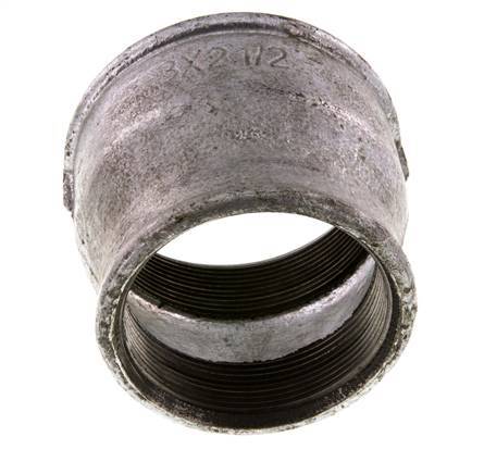 Rp 3'' x Rp 2 1/2'' Verzinktes Gusseisen Runde Muffe 25 Stange
