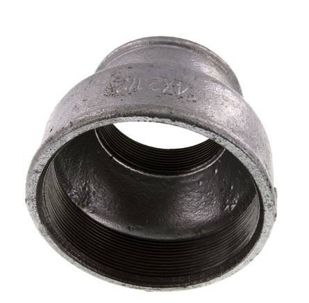 Rp 4'' x Rp 2 1/2'' Verzinktes Gusseisen Runde Muffe 25 Stange