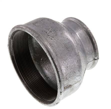 Rp 4'' x Rp 2 1/2'' Verzinktes Gusseisen Runde Muffe 25 Stange