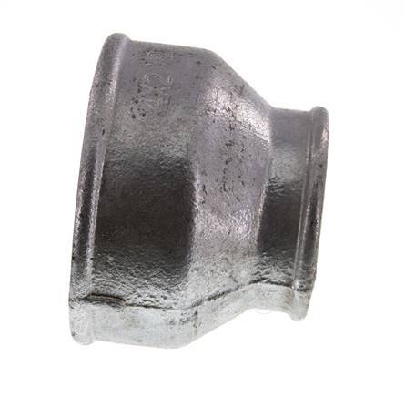 Rp 4'' x Rp 2 1/2'' Verzinktes Gusseisen Runde Muffe 25 Stange