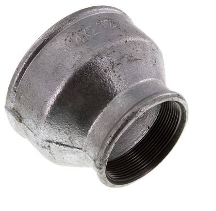 Rp 4'' x Rp 2 1/2'' Verzinktes Gusseisen Runde Muffe 25 Stange