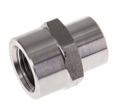 1/4'' NPT x 3/8'' NPT Edelstahl Muffe 210 Bar - Hydraulisch