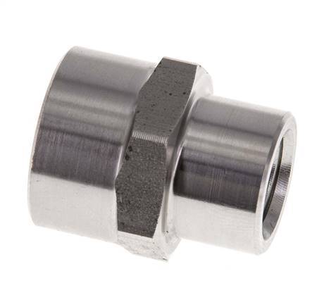 1/4'' NPT x 3/8'' NPT Edelstahl Muffe 210 Bar - Hydraulisch