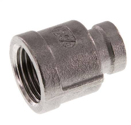 Rp 1/2'' x Rp 1/4'' Edelstahl Rundmuffe 16 Bar