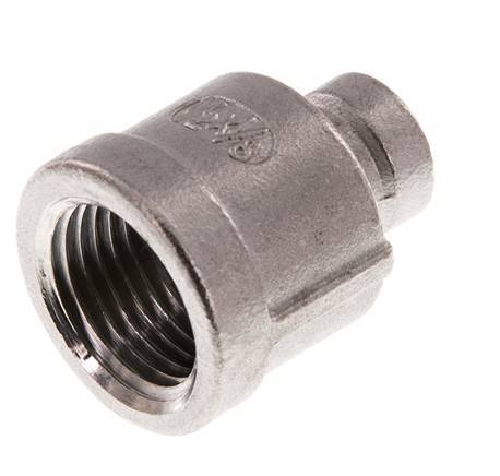 Rp 1/2'' x Rp 1/8'' Edelstahl Rundmuffe 16 bar