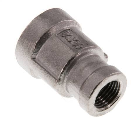 Rp 1/4'' x Rp 1/8'' Stainless steel Round Socket 16 Bar [2 Pieces]