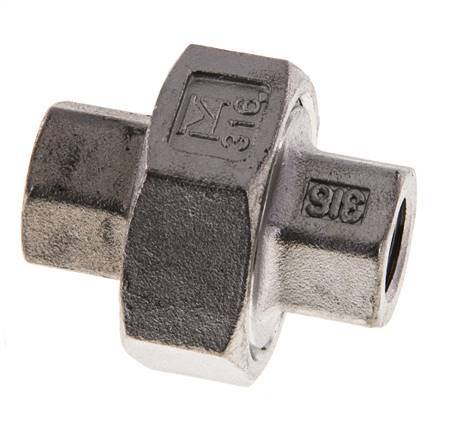 1/8'' NPT Stainless steel Double Nipple 3-pieces with Conically sealing 16 Bar
