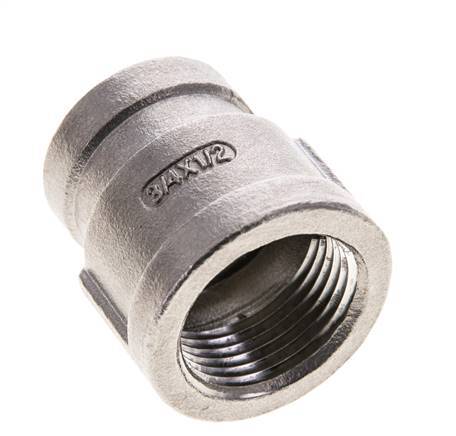 3/4'' NPT x 1/2'' NPT Edelstahl Rundmuffe 16 bar