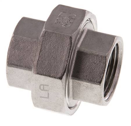 3/4'' NPT Stainless steel Double Nipple 3-pieces with Conically sealing 16 Bar