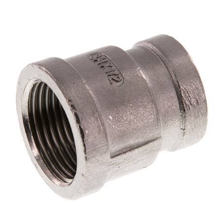 Rp 3/4'' x Rp 1/2'' Edelstahl Rundmuffe 16 bar