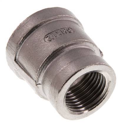 Rp 3/4'' x Rp 1/2'' Edelstahl Rundmuffe 16 bar