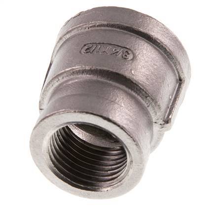 Rp 3/4'' x Rp 1/2'' Edelstahl Rundmuffe 16 bar