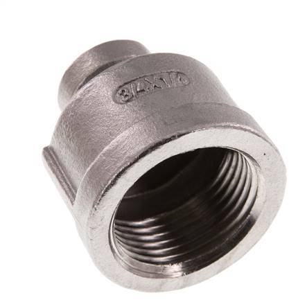Rp 3/4'' x Rp 1/4'' Edelstahl Rundmuffe 16 bar