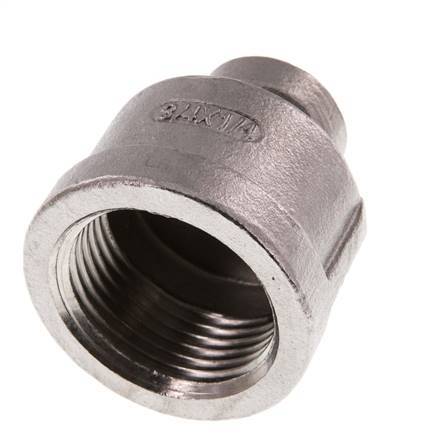 Rp 3/4'' x Rp 1/4'' Edelstahl Rundmuffe 16 bar