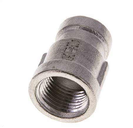 3/8'' NPT x 1/4'' NPT Stainless steel Round Socket 16 Bar [2 Pieces]