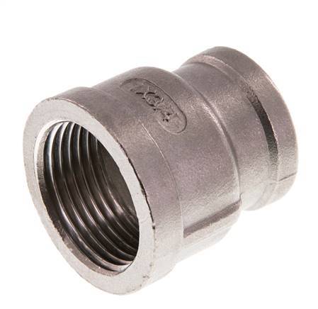 Rp 1'' x Rp 3/4'' Edelstahl Rundmuffe 16 Bar