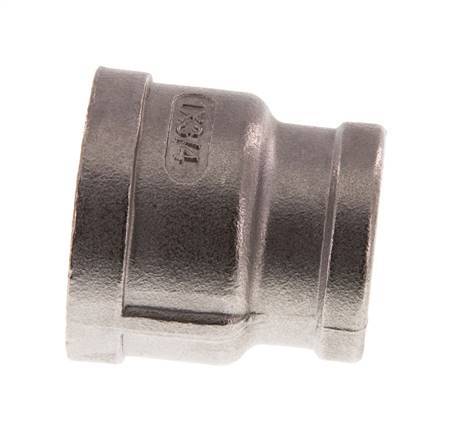 Rp 1'' x Rp 3/4'' Edelstahl Rundmuffe 16 Bar