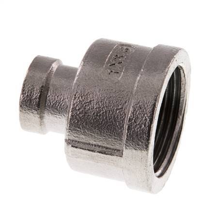Rp 1'' x Rp 3/8'' Edelstahl-Rundbuchse 16 bar
