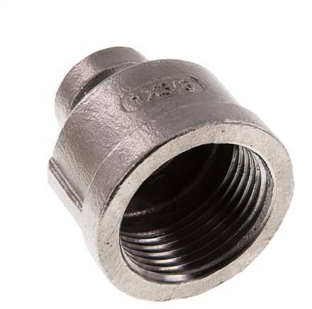 Rp 1'' x Rp 3/8'' Edelstahl-Rundbuchse 16 bar