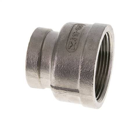 1 1/2'' NPT x 1'' NPT Edelstahl Rundmuffe 16 bar