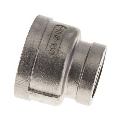 1 1/2'' NPT x 1'' NPT Edelstahl Rundmuffe 16 bar