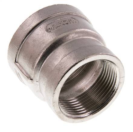 Rp 1 1/2'' x Rp 1 1/4'' Edelstahl Rundmuffe 16 Bar