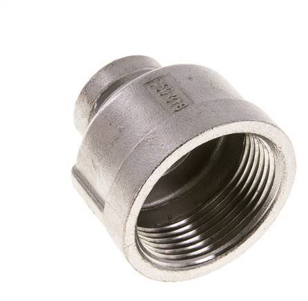 1 1/4'' NPT x 1/2'' NPT Edelstahl Rundmuffe 16 bar