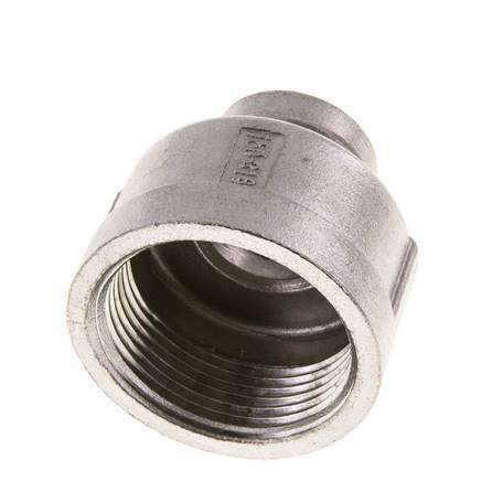 1 1/4'' NPT x 1/2'' NPT Edelstahl Rundmuffe 16 bar