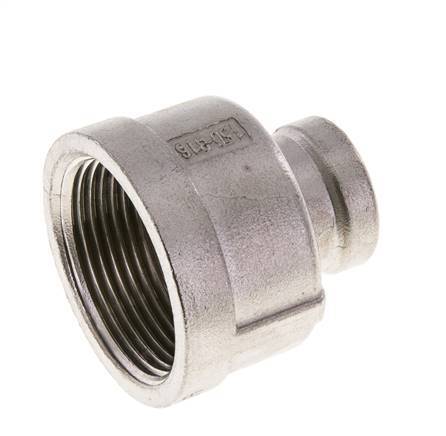 1 1/4'' NPT x 1/2'' NPT Edelstahl Rundmuffe 16 bar