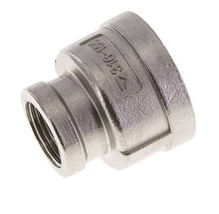 1 1/4'' NPT x 3/4'' NPT Edelstahl Rundmuffe 16 bar