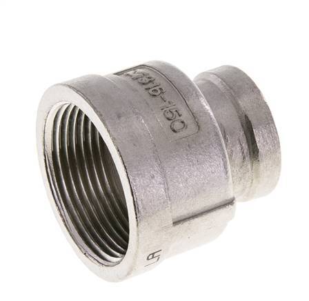 1 1/4'' NPT x 3/4'' NPT Edelstahl Rundmuffe 16 bar