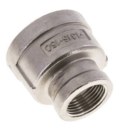 1 1/4'' NPT x 3/4'' NPT Edelstahl Rundmuffe 16 bar