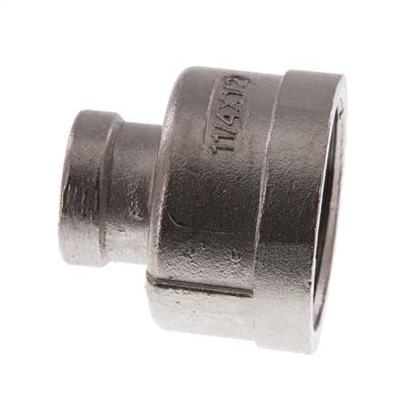 Rp 1 1/4'' x Rp 1/2'' Edelstahl Rundmuffe 16 Stange