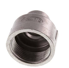 Rp 1 1/4'' x Rp 1/2'' Edelstahl Rundmuffe 16 Stange