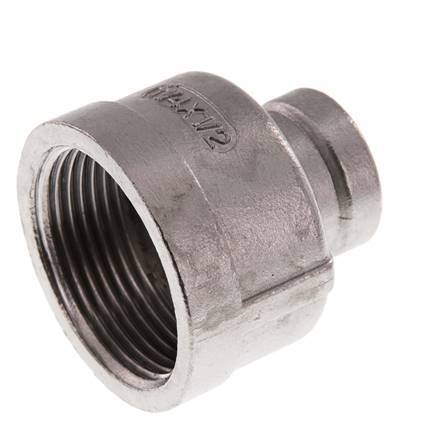 Rp 1 1/4'' x Rp 1/2'' Edelstahl Rundmuffe 16 Stange