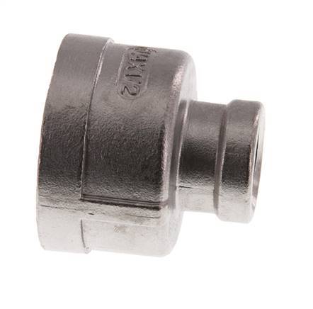 Rp 1 1/4'' x Rp 1/2'' Edelstahl Rundmuffe 16 Stange