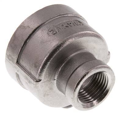 Rp 1 1/4'' x Rp 1/2'' Edelstahl Rundmuffe 16 Stange