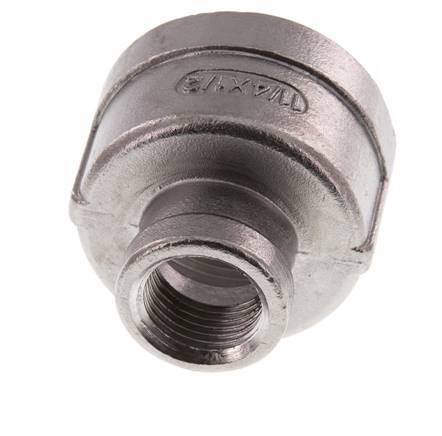 Rp 1 1/4'' x Rp 1/2'' Edelstahl Rundmuffe 16 Stange